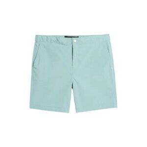 TREASURE & Bond Drawstring elastic waist shorts men's Slim fit Teal